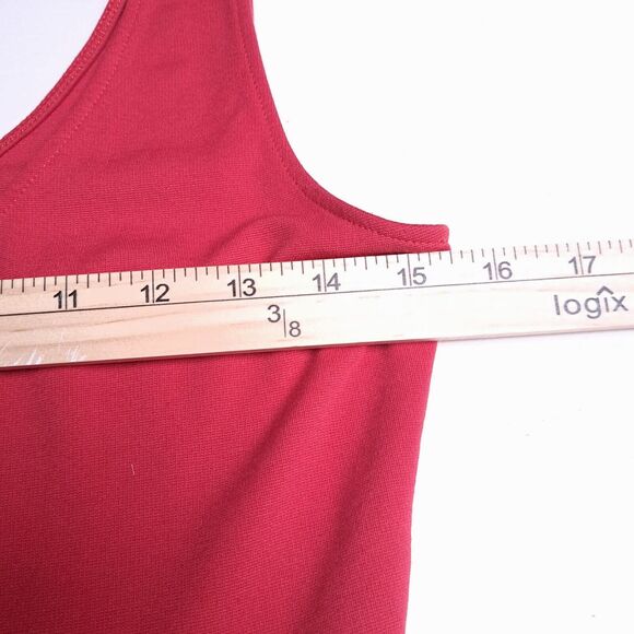 Leith Womens Medium Red Rayon Blend Casual Dress Tank Sleeveless Midi Dress - Picture 9 of 9